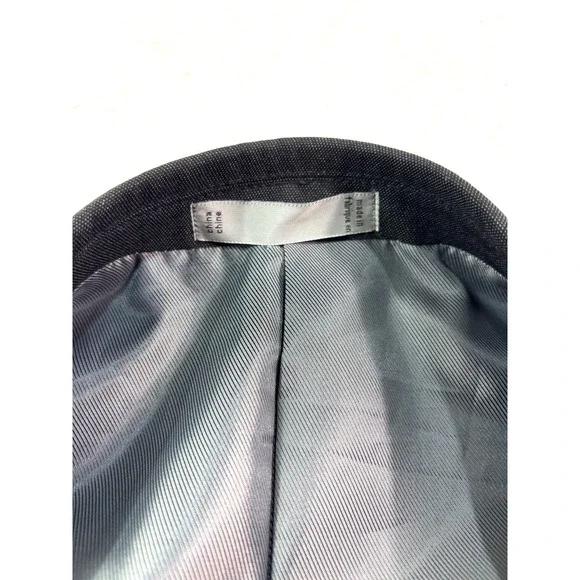 Profilo Uomo 48S 45x29 Charcoal 2pc Pant Suit 100% Wool Pleated Two Button